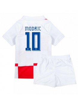 Kroatien Luka Modric #10 Replika Hemmakläder Barn EM 2024 Kortärmad (+ byxor)